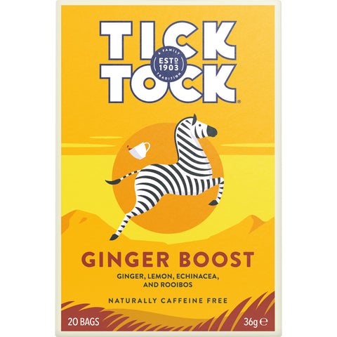 Tick Tock Wellbeing Ginger Boost Tea 20's